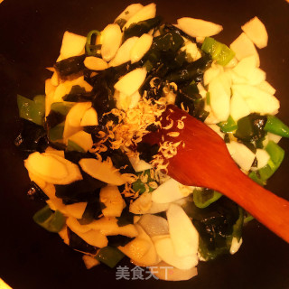 山药炒裙带菜！的做法步骤：7