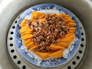 肉末蒸南瓜的做法步骤：4