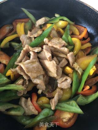 彩椒炒肉的做法步骤：8