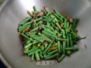土猪肉炒豆角的做法步骤：16