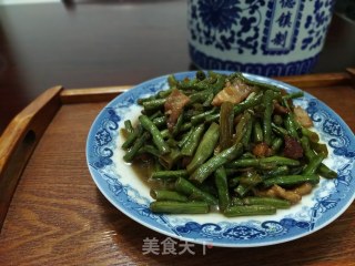 土猪肉炒豆角的做法步骤：18