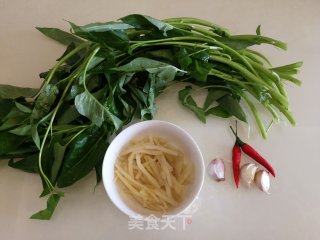 酸笋空心菜的做法步骤：1