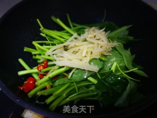 酸笋空心菜的做法步骤：5