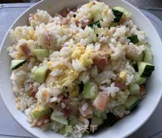 鸡蛋培根炒饭的做法步骤：5