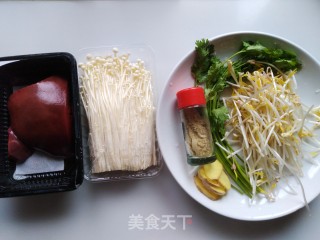 豆芽猪肝汤的做法步骤：1