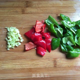 青椒豆腐块的做法步骤：3