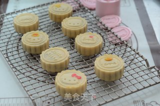 KITTY巧克力桃山皮月饼的做法步骤：6