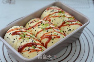 汤种葱香牛肉肠面包的做法步骤：9
