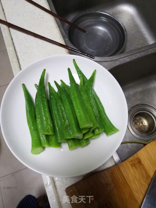 冰镇芥末秋葵的做法步骤：4