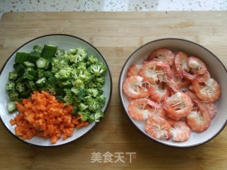 超级谷物虾仁饭的做法步骤：1