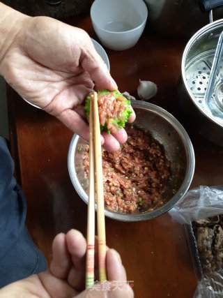 苦瓜酿肉的做法步骤：4