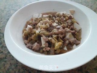 榨菜肉末蒸豆腐的做法步骤：6