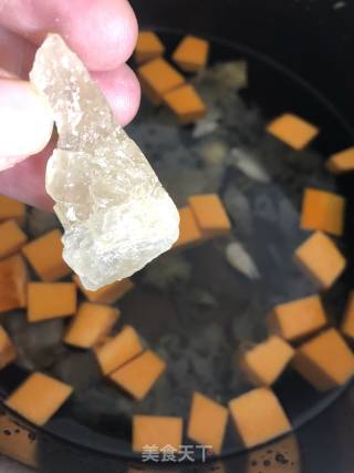 南瓜紫薯银耳汤的做法步骤：4