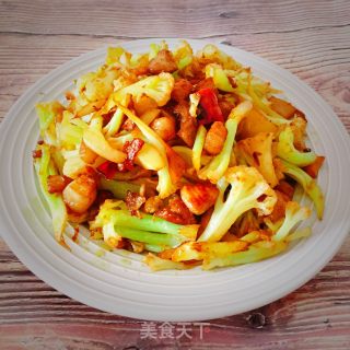 干锅菜花的做法步骤：6