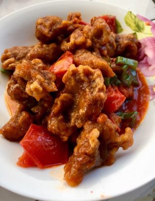 “酸甜美食”番茄炒炸里脊的做法步骤：10