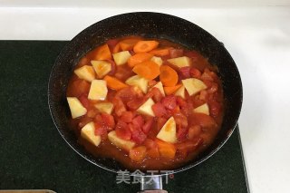 番茄土豆牛腩汤的做法步骤：10