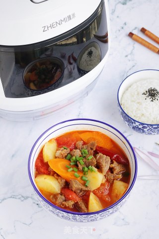 番茄土豆牛腩汤的做法步骤：17