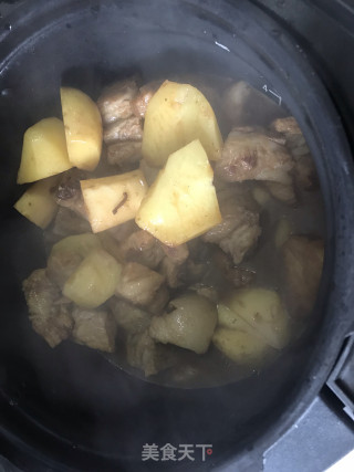 肉烧土豆山药的做法步骤：5