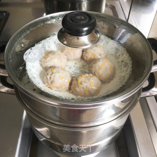 清蒸狮子头的做法步骤：8