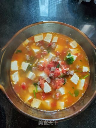 番茄豆腐牛肉汤的做法步骤：7