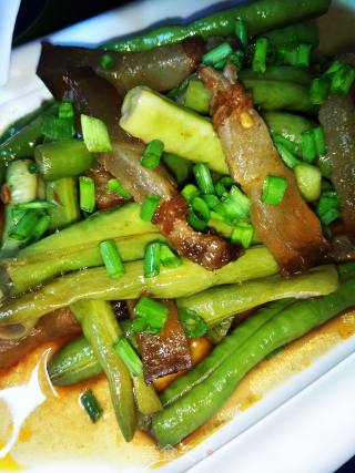 腊肉焖豇豆角的做法步骤：7