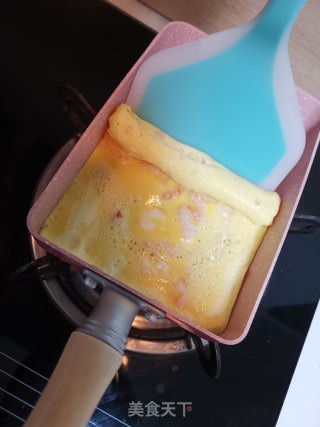 牛牛的减脂餐—鲜虾厚蛋烧配虾仁的做法步骤：5