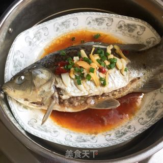 清蒸肉末鲫鱼的做法步骤：8