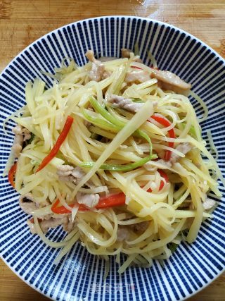 土豆丝炒肉丝的做法步骤：13