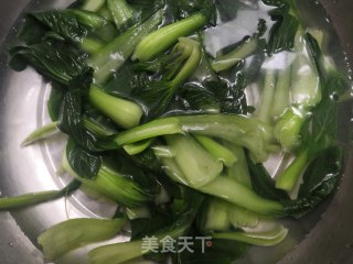 青菜拌香菇的做法步骤：6