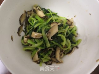 青菜拌香菇的做法步骤：15