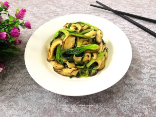 青菜拌香菇的做法步骤：16