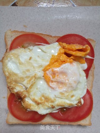 手作超厚火腿蛋三明治的做法步骤：8