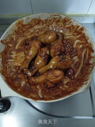 红焖鸡小腿的做法步骤：6