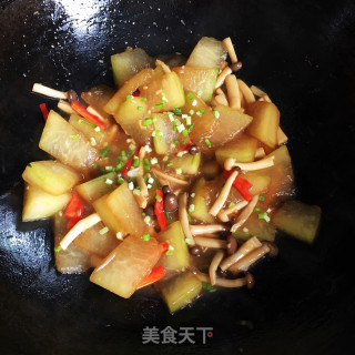 蟹味菇烧冬瓜的做法步骤：9