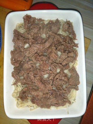响油金针菇牛肉的做法步骤：9