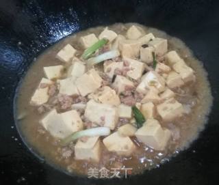 肉沫烧豆腐的做法步骤：4