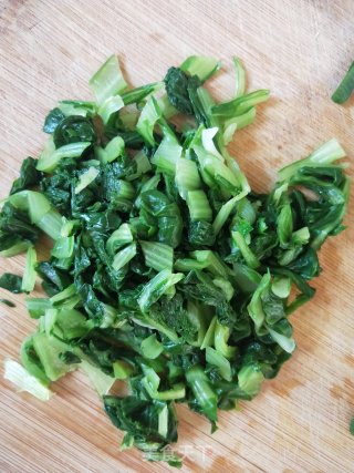肉沫青菜炒饭的做法步骤：2