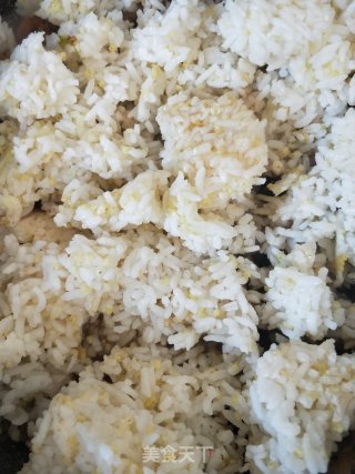 肉沫青菜炒饭的做法步骤：3