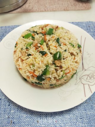 肉沫青菜炒饭的做法步骤：8