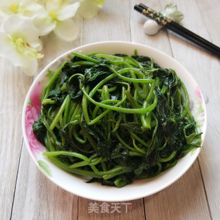 蚝油薯叶的做法步骤：7