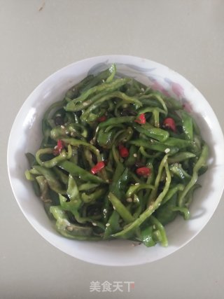 豆豉拌青椒的做法步骤：6