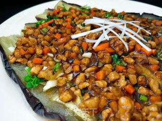 肉冒蒜香茄子的做法步骤：1