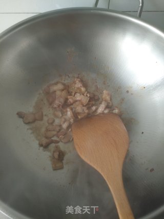 肉片橄榄菜炒豇豆的做法步骤：4