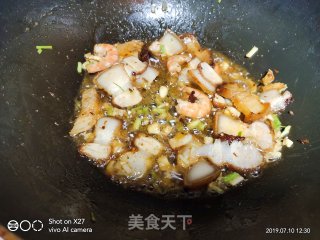 五花肉炒花菜的做法步骤：3