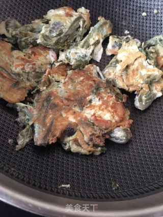 香椿海参煎蛋的做法步骤：10