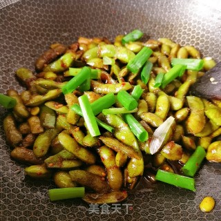 辣炒毛豆的做法步骤：9