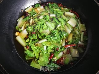 虫草花小白菜炖粉条的做法步骤：7