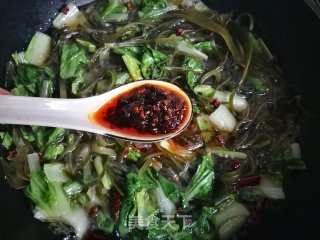 虫草花小白菜炖粉条的做法步骤：10