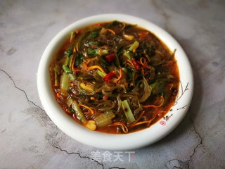 虫草花小白菜炖粉条的做法步骤：14