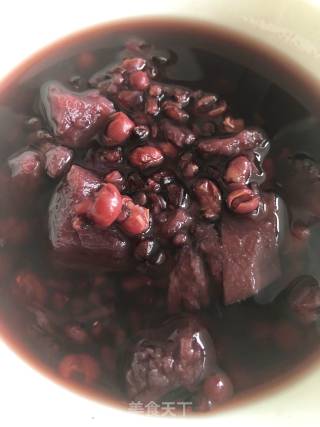 红豆黑米紫薯粥的做法步骤：3